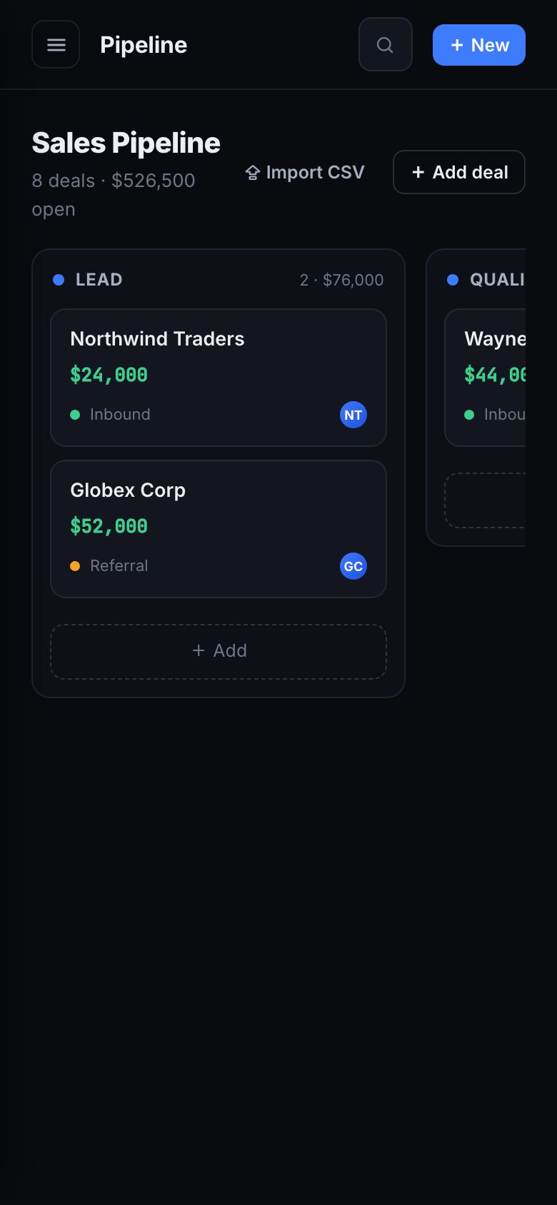 Roster for Business: The same engine on a phone